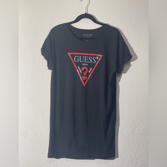 Guess Triangle Logo T-shirt Dress
Style # W73I42R1KP1 - Picture 4 of 8